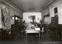 Biblioteca Nacional, sala de lectura, hacia 1900