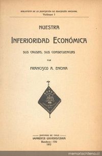 Manifestaciones de debilidad de nuestro organismo económico. Naturaleza y origen del fenómeno