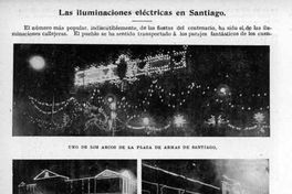 Iluminaciones eléctricas en Santiago, 1910