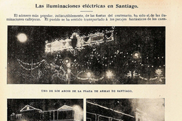 Iluminaciones eléctricas en Santiago, 1910