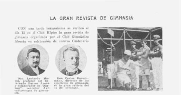 La gran Revista de Gimnasia, 1910