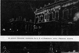 Iluminaciones de edificios y lugares públicos en Santiago, 1910