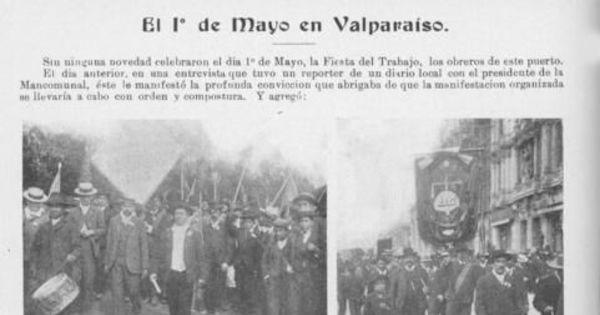 El 1° de mayo en Valparaíso, 1910