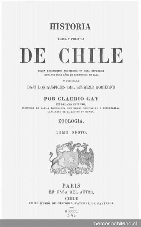 Historia física y política de Chile : según documentos adquiridos en esta república durante doce años de residencia en ella