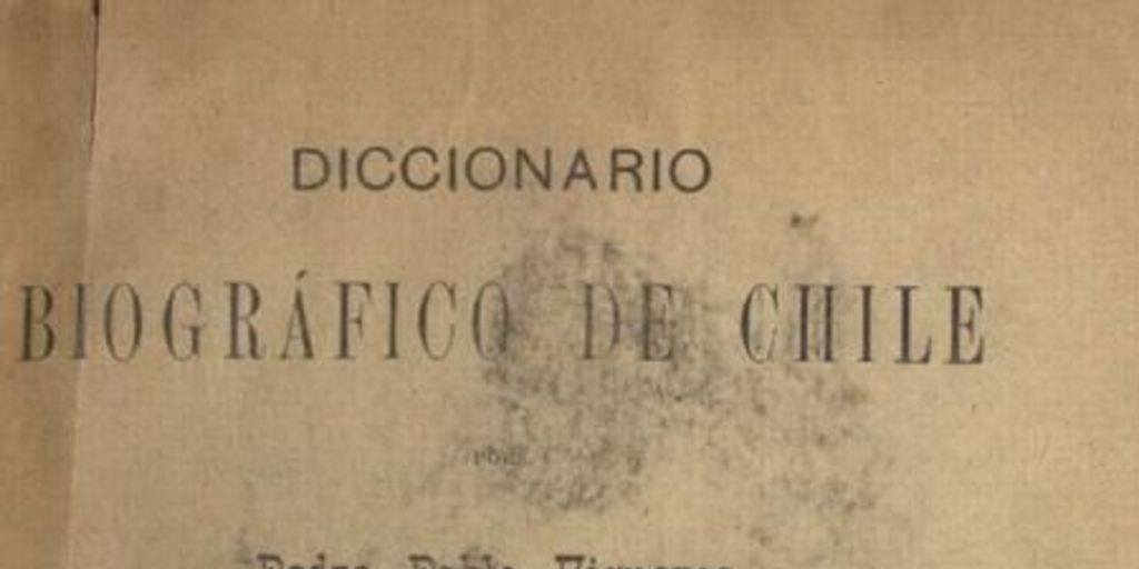 Indice del Diccionario biográfico de Chile