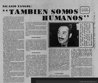 Nicasio Tangol : también somos humanos