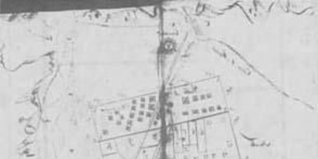 Plano de Rancagua, ciudad fundada en 1743