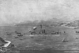 Llegada del Huáscar a Valparaíso