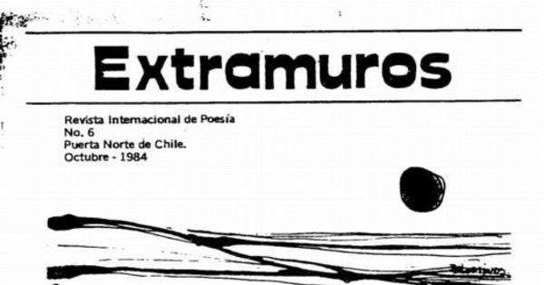 Extramuros : revista internacional de poesía : n° 6, octubre 1984