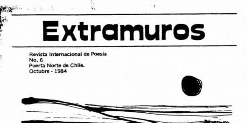 Extramuros : revista internacional de poesía : n° 6, octubre 1984