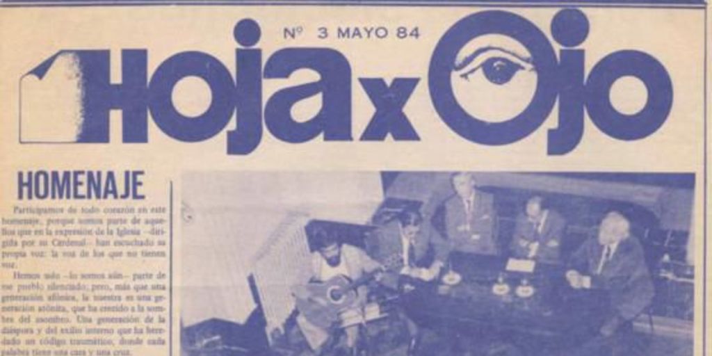 Hoja x ojo : n° 3, mayo 1984