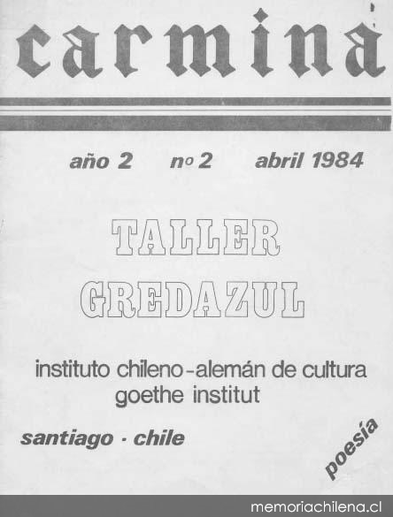 Carmina : año 2, n° 2, abril 1984