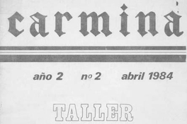 Carmina : año 2, n° 2, abril 1984