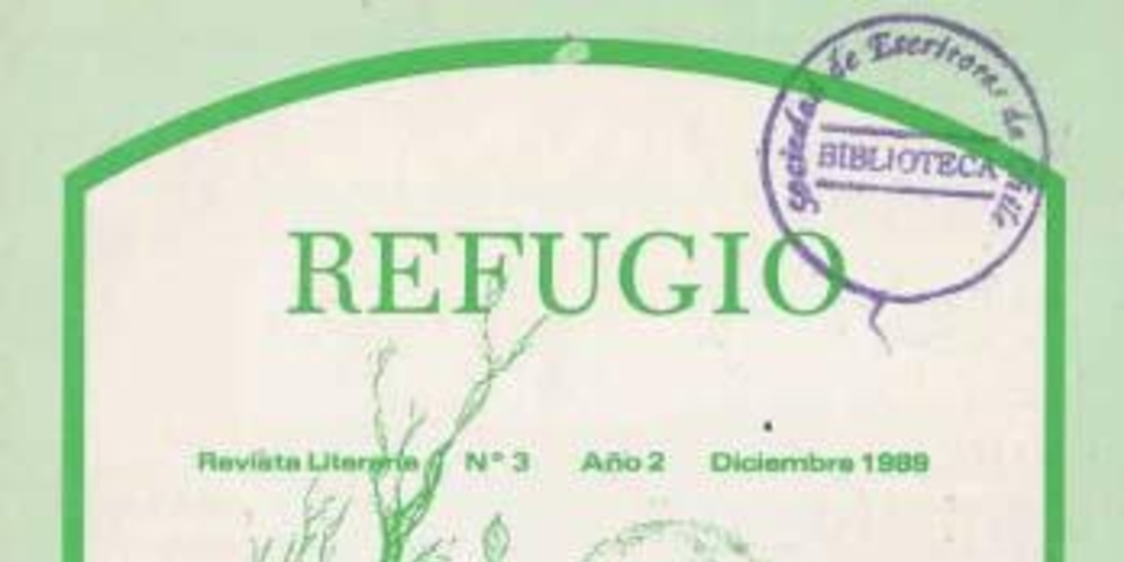 Refugio : revista literaria : año 2, n° 3, diciembre 1989