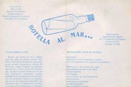 Botella al mar : hoja literaria : n° 1, primavera 1985