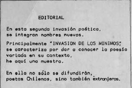 La invasión de los mínimos : n° 2, agosto 1987