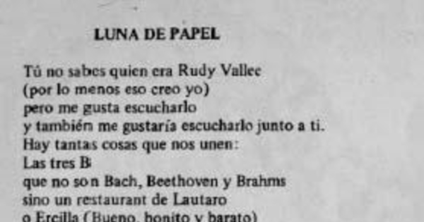 Luna de papel ; Balada del último cuatrero ; El poeta de este mundo