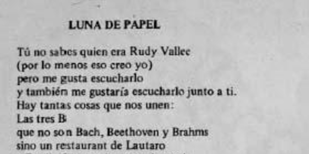 Luna de papel ; Balada del último cuatrero ; El poeta de este mundo