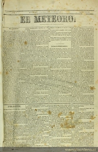 El Meteoro: 1 de agosto de 1866