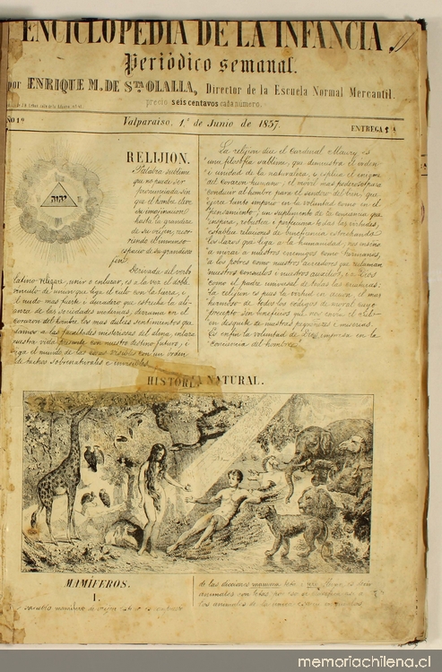Enciclopedia de la infancia. Año 1, número 1 (6 de junio de 1857) - número 32 (2 de enero de 1858)