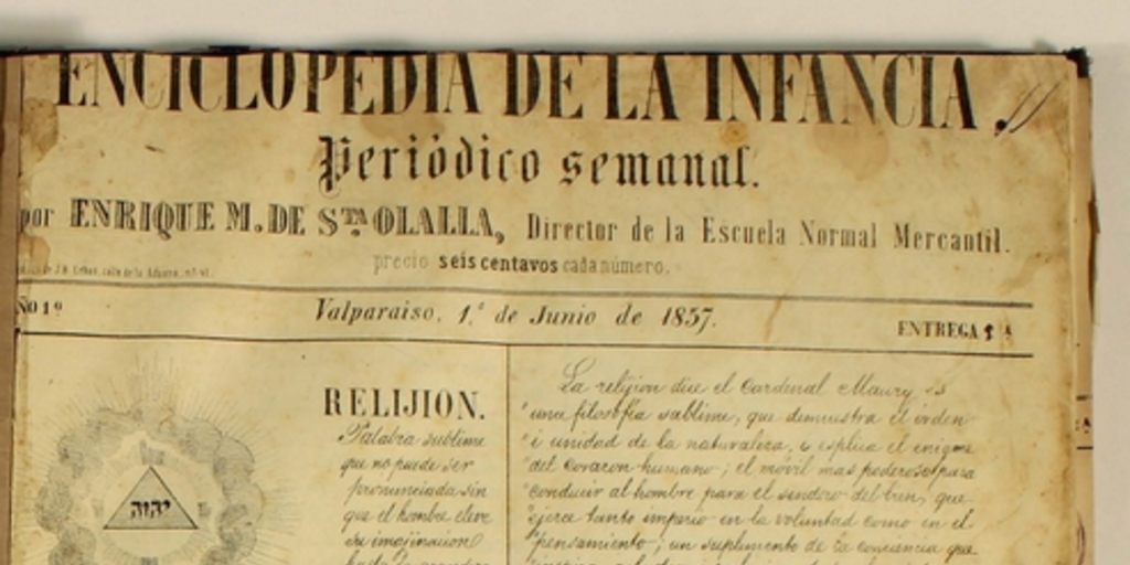 Enciclopedia de la infancia. Año 1, número 1 (6 de junio de 1857) - número 32 (2 de enero de 1858)
