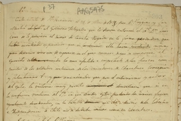 Carta escrita de Sn. Fernando el 21 de mzo. de 1818 por O'Higgins y San Martín al Gobierno Delegado que le servía entonces, el Sr. Dn. Luis Cruz, se le previene el suceso de Cancha Rayada en la forma verdadera ...[manuscrito]