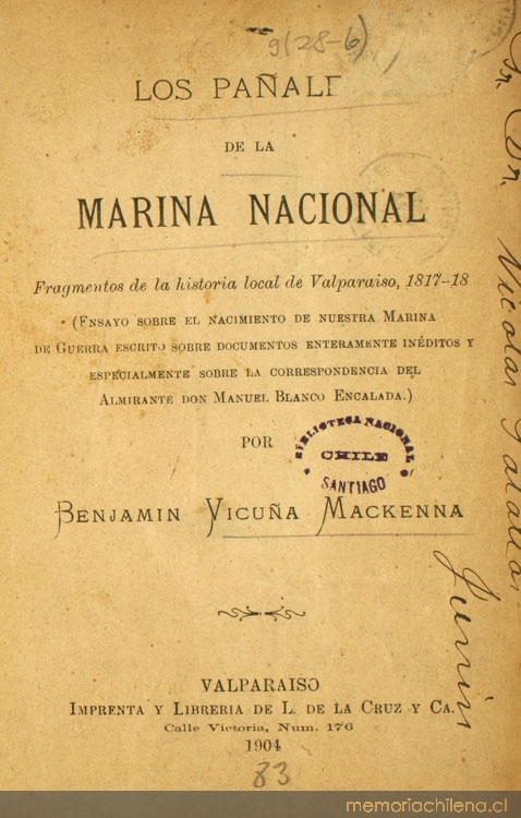 Los pañales de la Marina Nacional: fragmentos de la historia local de Valparaíso, 1817-18