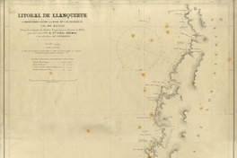 Litoral de Llanquihue [mapa] : comprendido entre la rada de Las Banderas i el río Maullín, plano levantado de Orden Suprema, en febrero de 1870, por el Ca. de Cta. Gdo. D. Fco. Vidal Gormáz i los Oficiales del Covadonga