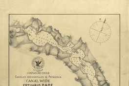 Canal Wide. Estuario Gage [mapa] : Costas de Chile : Canales occidentales de Patagonia, plano levantado por los Oficiales de la Corbeta Chacabuco