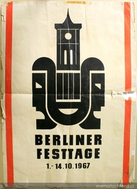 Afiche Festival de Pantomima de Berlin, 1967