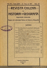 Revista chilena de historia y geografía: año VII, tomo XXIV, n° 28, 1917