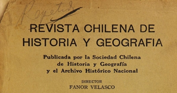 Revista chilena de historia y geografía: tomo LII, n° 56, enero-marzo de 1927