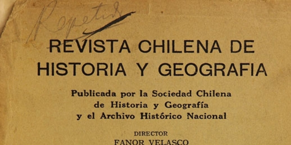 Revista chilena de historia y geografía: tomo LII, n° 56, enero-marzo de 1927