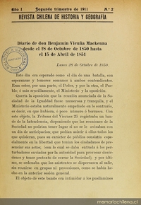 Revista Chilena de Historia y Geografía: Año I, Nº 2, 3 y 4, 1911.