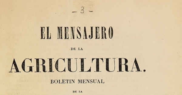 El Mensajero de la agricultura: tomo 1