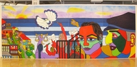 Imagen del Mural Pablo Neruda y Miguel Hernández