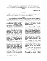 Reflexiones en torno a las identidades de las poblaciones canoeras, situadas entre los 44° y 48° de latitud sur, denominadas "chonos"