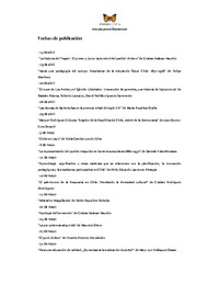 Fechas de publicación