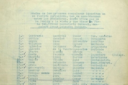 Nómina de los primeros compañeros inscritos en el Partido Socialista que se consideraron entre los fundadores, según libro que se ha tenido a la vista y que tiene la firma del Primer Secretario General, Compañero Óscar Schnacke Vergara
