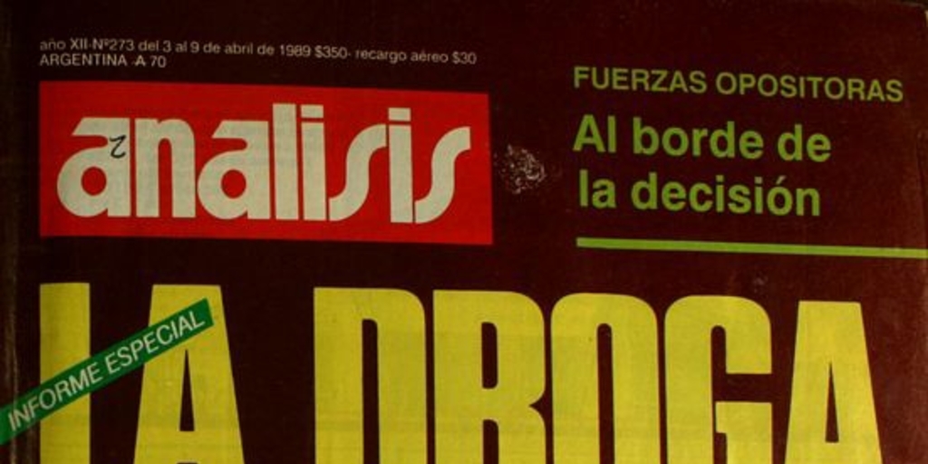 Análisis: no. 273-285, abril a junio de 1989