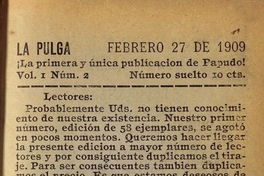 La Pulga: año 1-4, n° 2-17, 27 de febrero de 1909 a 13 de marzo de 1912