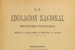 La Educación nacional: año 1, n° 1-12, junio de 1904 a mayo de 1905