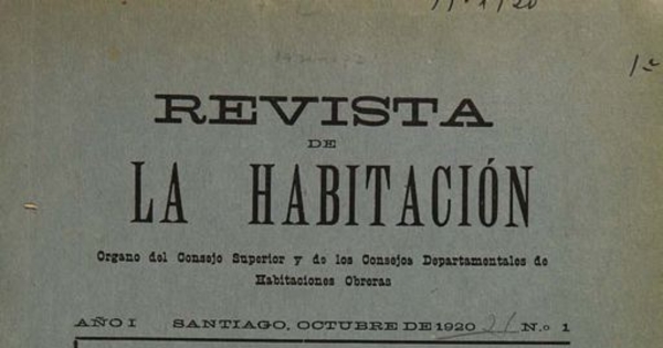 Revista de la habitación: 1ra. época, año 1, no. 1-12, octubre 1920 a octubre de 1921