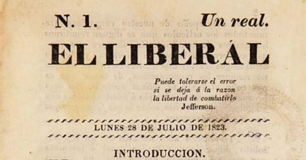 El Liberal: n° 1-25, 28 de julio de 1823 a 16 de enero de 1824