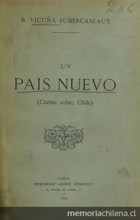 Un país nuevo : (cartas sobre Chile)