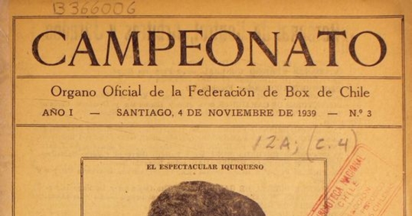 Campeonato: año 1, n° 3, 4 de noviembre de 1939