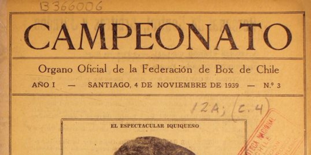 Campeonato: año 1, n° 3, 4 de noviembre de 1939