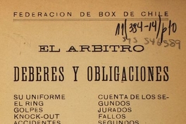 El árbitro: deberes y obligaciones