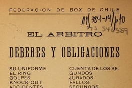 El árbitro: deberes y obligaciones