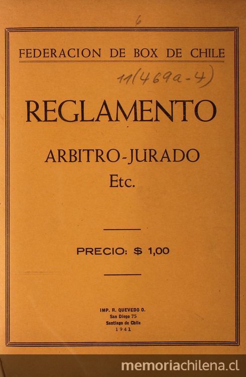 Reglamento arbitro-jurado, etc.